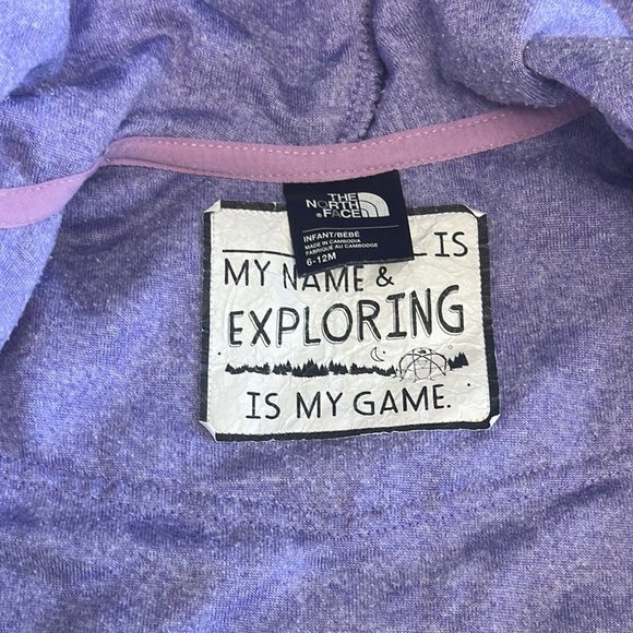 The North Face Purple Polka Dot Baby Hoodie - Picture 3 of 5